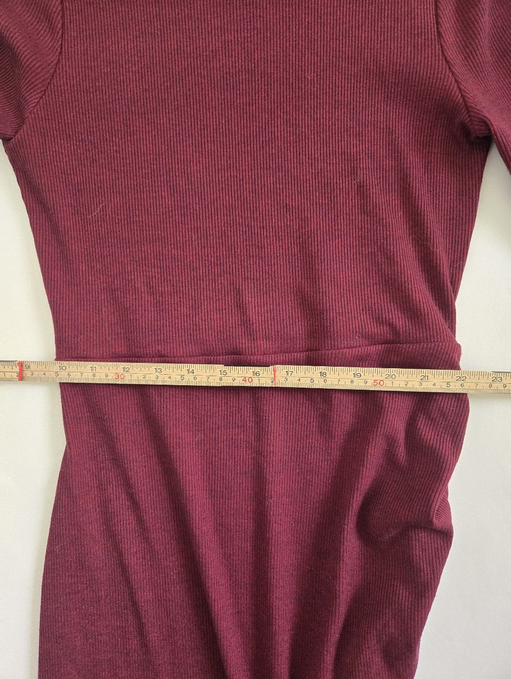 NWOT Lovers + Friends Burgundy Long-Sleeve Ruched Mini Dress Womens Size SMALL - Picture 10 of 15